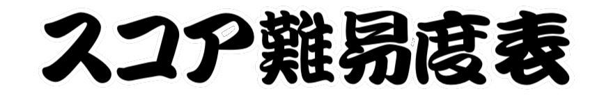 スコア難易度表